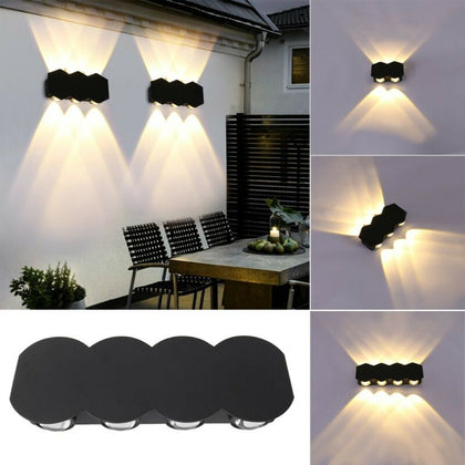 Aluminum Sconce Outdoor LED Wall Lamp Garden Corridor Balcony Up Down Lights