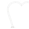 White Wedding Ceremony Arch Stand Heart Shaped Frame Base Walk Through Moon Gate