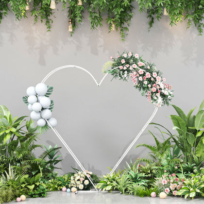 Wedding Party Arch Stand Heart Shaped Iron Frame Stand Venue Backdrop Decoration