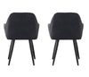 Set of 2 Faux Matte Suede Leather Dining Chairs Accent home & restaurants Adrian