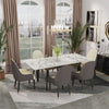Modern Extendable Dining Table 130-160cm Extending Marble Kitchen Dinner Table