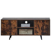 Industrial TV Unit TV Stand Cabinet With Shelf Metal Frame Living Room Wood