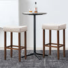 Set of 2 Saddle Bar Stools Upholstered Counter Stool Home Kitchen Dinning Chairs