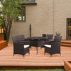 Outdoor Rattan Garden Table Chairs Patio Furniture Bistro Set Dining Table Party