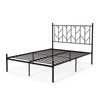 4FT Double Bed Frame with Headboard Metal Platform Bed w/30 cm Under Bed Storage