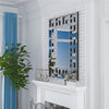 Large Decorative Art Wall Mirror Venetian Accent Mirror for Bathroom Fireplace