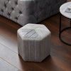 Velvet Padded Stool Dressing Vanity Seat Hexagon Pouffe Footstool Home Furniture