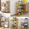 Bamboo Standing Shelf Unit Rack Bathroom Shelves Wardrobe Storage Lounge Hallway