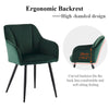 2x Dining Chairs Set Velvet Padded Seat Metal Legs Dining Room Furniture Chair