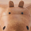 Hippo Faux Leather Animal Stools Footstools Ottomans Kids Gift Toy Brown / grey