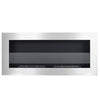 Wall Mounted Recessed Bio Ethanol Fire Fireplace 900 x 400mm in Stainless Steel