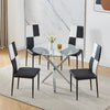 90x90 Round Table and Chairs Round Glass Table with Chairs Dining Table Set