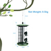 3-in-1 Metal Bird Feeder Outdoor Hanging Wild Feeding Station Detachable Tubes