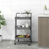 3Tier Kitchen Trolley Iron and ABS Reasonable stratification Large storage space