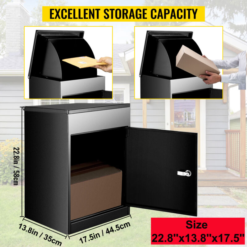 Drop Box Post Box Large Parcel Drop Box Lockable Outdoor Secure Letter Box Post Box Mail ...