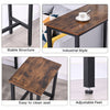 Dining Table Set Kitchen Chairs Counter Top Table+ 2pcs Bar stools w/Wooden Top