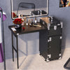 Mobile Make-Up Manicure Workstation Lockable Storage Trolley Retractable Table