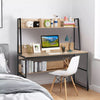 2 in 1 Computer Desk PC Laptop Table Writing Study Workstation Storage Bookcases