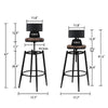 1/2X Bar Stools Velvet Breakfast Chair Kitchen High Counter Stool Pub Restaurant