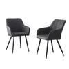 2 Pcs Dining Chairs Armchair PU / Velvet Kitchen Dining Room Restaurant Office