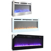 LED Electric Wall Mounted/Recessed Insert Fireplace 36-60'' 12LED Fire Flame