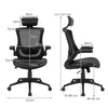 Adjustable Mesh Office Chair Reclining Swivel Executive Chair W/ Lumbar Support