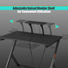 Gaming Computer Desk Ergonomic Racing Table Workstation W/Adjustable PC Support