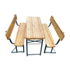 3PC Outdoor Dining Set Wooden Folding Beer Table Bench Patio Garden Yard 4Seater