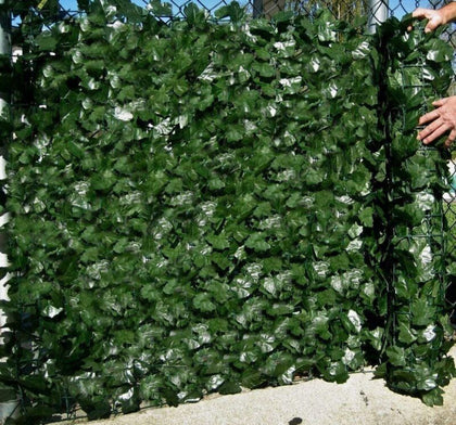 5m Artificial Hedge Trellis Fake Ivy Leaf Fence Garden Privacy Screening Rolls