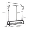 Heavy Duty Double Clothes Rail Hanging Rack Garment Display Stand Storage Shelf