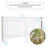 Radiator Cover Cabinet White Traditional Modern MDF Slat Wood Grill Furniture