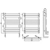 Bathroom Radiator Heated Flat Panel Straight White Black Anthracite Chrome