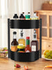 Organizer 2 Tier 360° Turntable Spice Rack Spinning Cosmetic Makeup ·