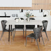 Modern Slate Marble Dining Table Black Trestle Base Rectangle Table Desk Office