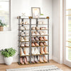 7 Tier Shoe Rack Vertical Tall Storage Shelf Unit Cabinet Organizer Rustic Brown