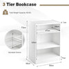 3-Tier Modern Bookcase Wooden Open Bookshelf Floor Standing Storage Organizer