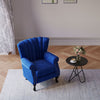 Wingback Armchair High Back Chair Lounge Sofa Living Room Upholstery Velvet Blue