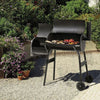 Garden Fire Pit Square Firepit Table Stand Patio Mobile Barbecue Tool Outdoor