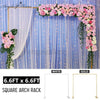 6.6FT Metal Wedding Arch Frame Backdrop Free Standing Flower Balloon Circle Base