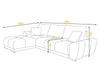 Easy Velvet Corner Sofa Bed with Storage and Pillows , Universal Sofa Bed