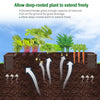 Raised Garden Bed Kit 4’ X 4’ Outdoor Planter Box W/ 8 Metal Stakes HDPE Planter