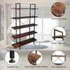 Industrial Bookcase Storage Tall Shelf Metal Display 5Tier Ladder Shelves UK
