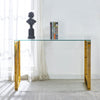 Slim Console Table Side Narrow Desk Kitchen Hallway Stand Rectangular Glass Unit