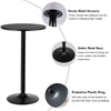 Modern Round Bar Table Counter Pub Table Standing Bistro Table with Solid Base