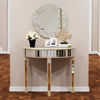 Mirrored Modern Style Home Furniture Half Moon Console Table Living Room Hallway