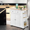 Rolling Kitchen Island Mobile Serving Trolley Cart w/ 2 Drawers and Towel Rack