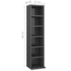 Stylish 8-Tier CD Cabinet Display Shelving Chipboard Freestanding Storage Furnit