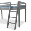 Kids Bunk Beds Mid Sleeper Pine Wooden 3FT Single Cabin Bed Frame Slide & Ladder