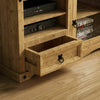 Corona Entertainment TV Unit Mexican Solid Waxed Pine Cabinet Stand Furniture