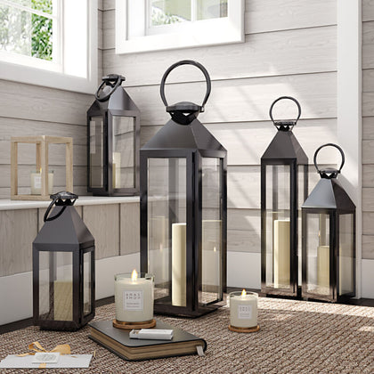 Black Decorative Garden Lantern Hanging Candle Holder Wedding Party Yard Decor
